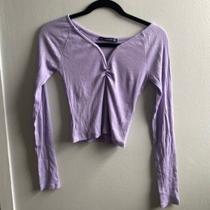 Purple Long Sleeve Abercrombie Top